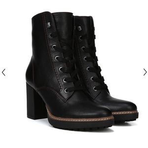 Naturalizer Womens Callie Combat Leather Ankle Boots